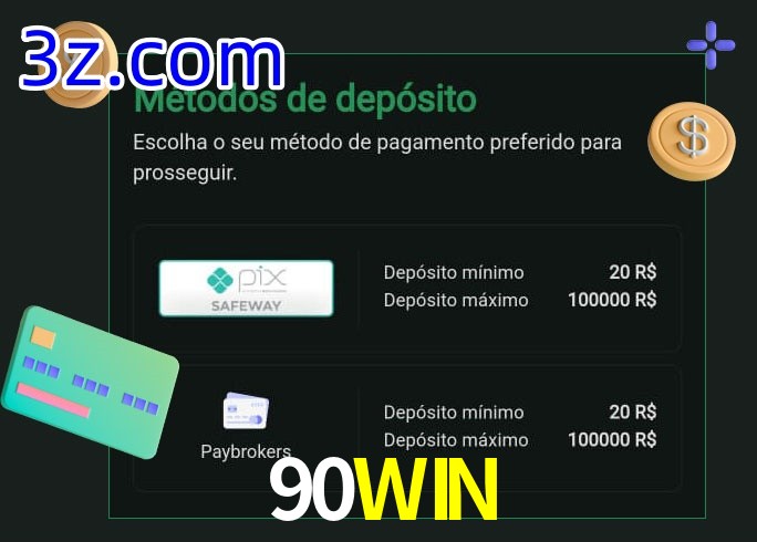 O cassino 90WIN oferece uma grande variedade de métodos de pagamento